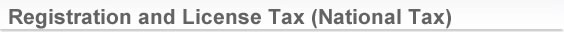 Registration and license tax